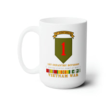 Load image into Gallery viewer, White Ceramic Mug 15oz - Army - 41st  Scout Dog Platoon 1st Infantry Div wo Top w VN SVC
