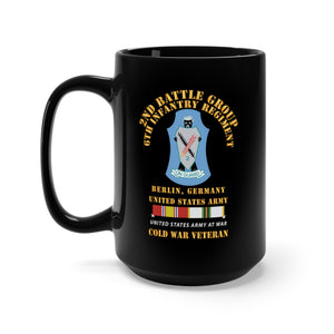 Black Mug 15oz - 2nd Battlegroup - 6th Infantry Regt - Berlin Bde, Germany - COLD SVC X 300