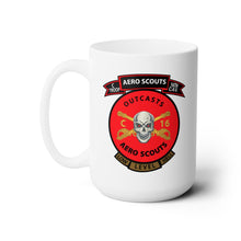 Load image into Gallery viewer, White Ceramic Mug 15oz - Army - C Co 16th Cavalry Regiment Aero Scouts - Vietnam - SSI X 300
