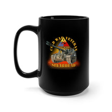 Load image into Gallery viewer, Black Mug (11oz, 15oz) - 3rd Armored Division - Spearhead  w  M109 Howitzer - Fire
