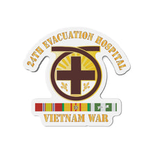 Load image into Gallery viewer, Die-Cut Magnets - 24th Evacuation Hospital - Vietnam War w  V N SVC X 300
