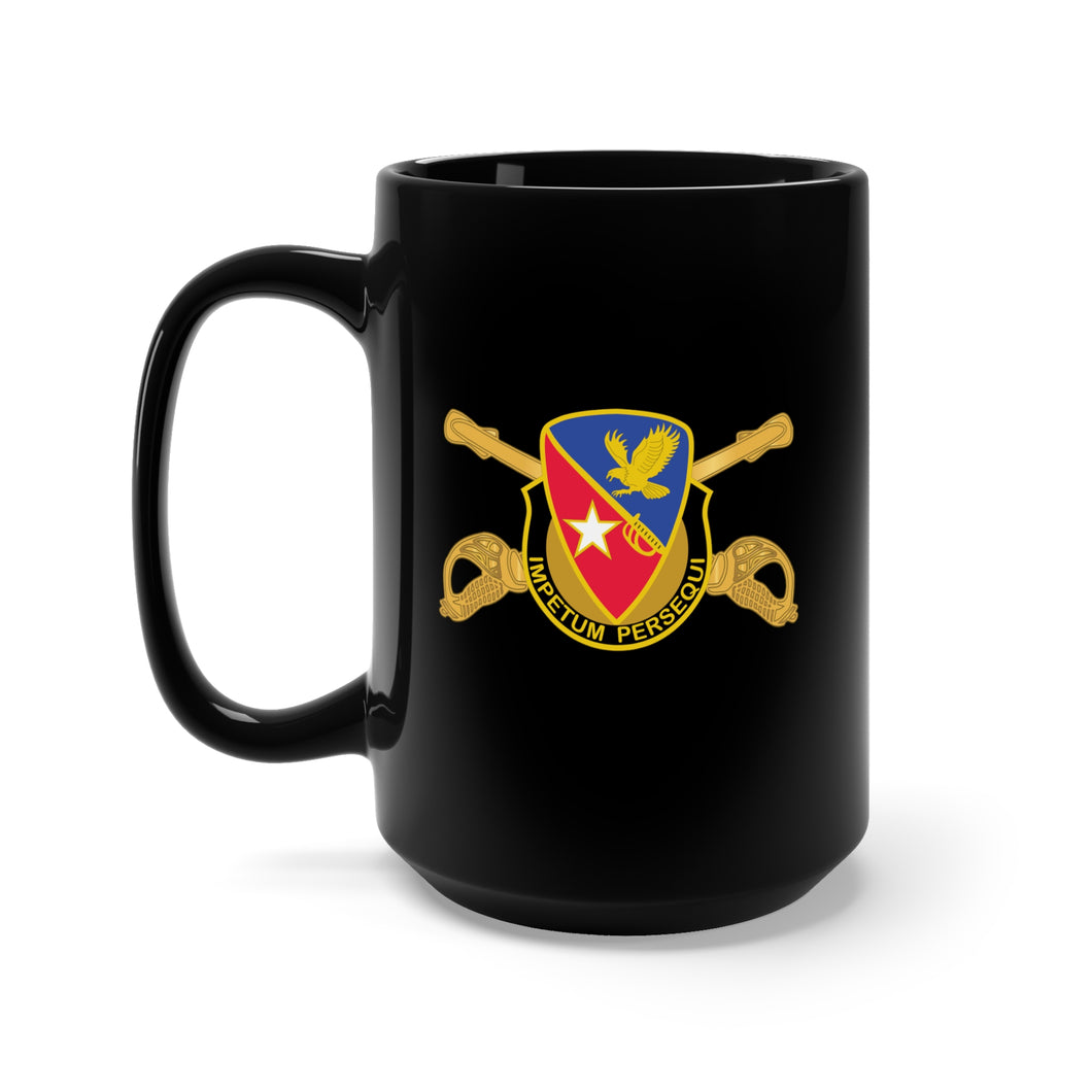 Black Mug 15oz - 21st Cavalry Brigade - DUI w Cav Branch wo Txt X 300