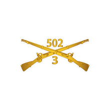 Load image into Gallery viewer, Kiss-Cut Vinyl Decals - Army - 3rd Bn 502nd Infantry Regt - Infantry Br wo Txt
