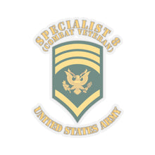 Load image into Gallery viewer, Kiss-Cut Stickers - Army - Enlisted - SPEC 8 - Specialist 8  - Std - Veteran X 300
