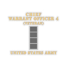 Load image into Gallery viewer, Kiss-Cut Stickers - Army - Chief Warrant Officer 4 - CW04 - Veteran - Flat - X 300
