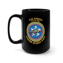 Load image into Gallery viewer, Black Mug 15oz - Navy - USS Nimitz (CVN-68) X 300
