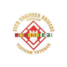 Load image into Gallery viewer, Kiss-Cut Vinyl Decals - Army -  20th Engineer Brigade with VIetnam SVC Ribbons X 300
