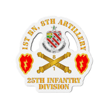 Load image into Gallery viewer, Die-Cut Magnets - Army - 1st Bn 8th Artillery w 25th ID SSI
