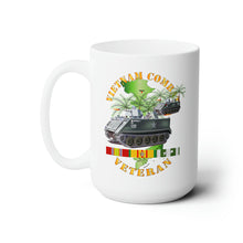 Load image into Gallery viewer, White Ceramic Mug 15oz - Army - Vietnam Combat Vet -  w APCs
