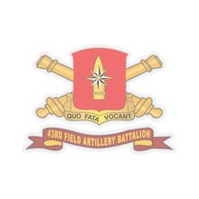 Load image into Gallery viewer, Kiss-Cut Stickers - 43rd Field Artillery Battalion - Red w Br - Ribbon
