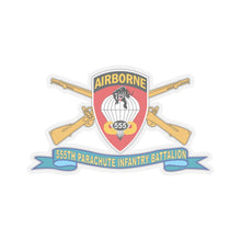Load image into Gallery viewer, Kiss-Cut Stickers - Army - 555th Parachute Infantry Battalion - SSI w Br - Ribbon X 300
