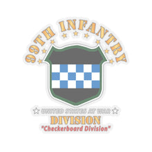 Load image into Gallery viewer, Kiss-Cut Stickers - Army - 99th Infantry Division - Checkerboard Division
