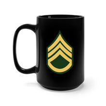Load image into Gallery viewer, Black Mug 15oz -Army - Staff Sergeant E-6 (SSG)
