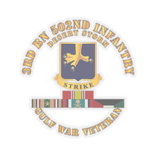 Load image into Gallery viewer, Kiss-Cut Stickers - Army - 3rd Bn 502nd Infantry - Desert Storm w Svc
