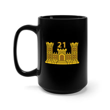 Load image into Gallery viewer, Black Mug 15oz - 21st Engineer Battalion w Number wo Txt
