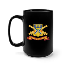 Load image into Gallery viewer, Black Mug 15oz - Army - 201st Field Artillery Regiment - DUI w Br - Ribbon X 300
