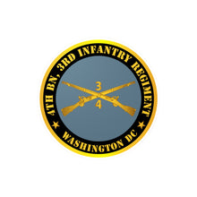 Load image into Gallery viewer, Kiss-Cut Vinyl Decals - Army - 4th Bn 3rd Infantry Regiment - Washington DC w Inf Branch
