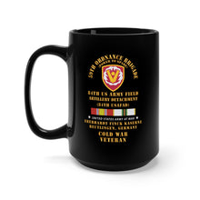 Load image into Gallery viewer, Black Mug 15oz - 59th Ordnance Brigade - SSI - 84th USAFAD -  Eberhardt Finch Kaserne Reutlifen COLD SVC X 300

