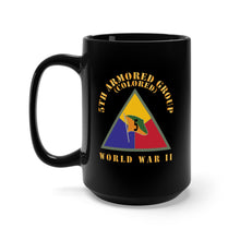 Load image into Gallery viewer, Black Mug 15oz - Army - 5th Armored Group (Colored) - DUI - WWII X 300
