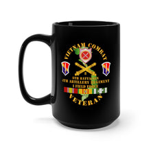 Load image into Gallery viewer, Black Mug 15oz - Army - Vietnam Combat Vet - 8th Bn 4th Artillery - I Field Force
