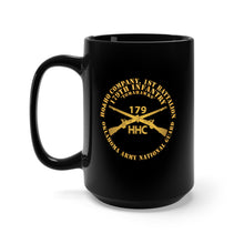 Load image into Gallery viewer, Black Mug 15oz - HHC Company, 1st Bn, 179th Infantry - OKARNG - Inf Branch X 300
