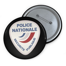 Load image into Gallery viewer, Custom Pin Buttons - Police Nationale France Police Patch Blanc
