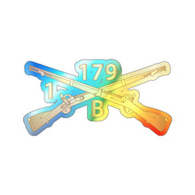 Load image into Gallery viewer, Holographic Die-cut Stickers - Bravo Company, 1st Battalion, 179th Infantry Regiment - Inf Branch wo Txt X 300
