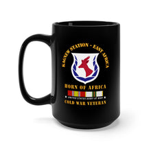 Load image into Gallery viewer, Black Mug 15oz - Kagnew Station - East Africa - Horn Africa - Cold War w COLD SVC
