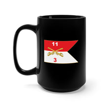 Load image into Gallery viewer, Black Mug 15oz - 3rd Squadron, 11th Armored Cavalry Regiment - Guidon
