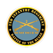 Load image into Gallery viewer, Kiss - Cut Stickers - Army - 2nd  Infantry Regiment Branch - Do Not Touch Me -  Battle of the Bulge  X 300
