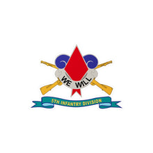 Load image into Gallery viewer, Kiss-Cut Vinyl Decals - Army - 5th Infantry Division - DUI w Br - Ribbon X 300
