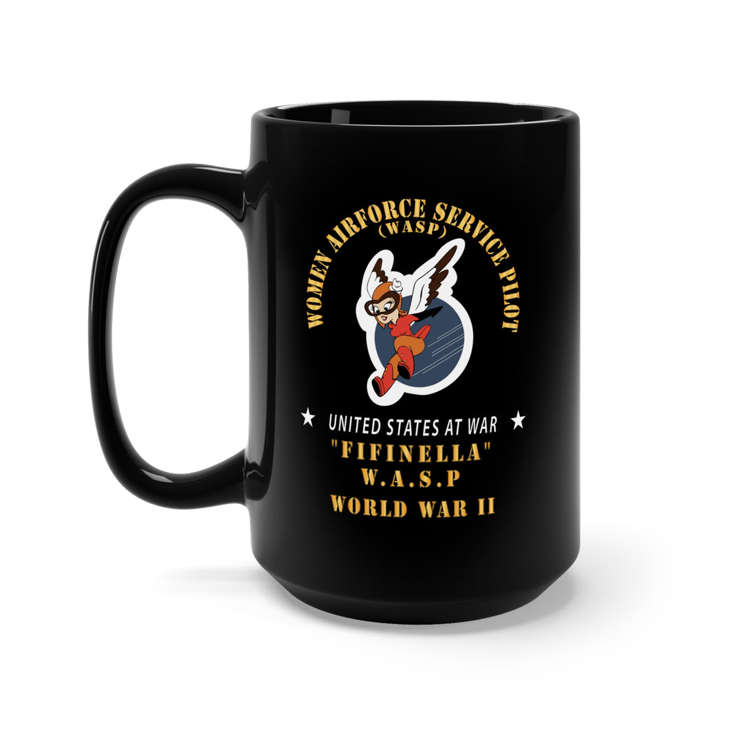 Black Mug 15oz - WASP - Women Airforce Service Pilots - WWII X 300