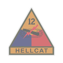 Load image into Gallery viewer, Kiss-Cut Stickers - SSI - 12th Armored Division w Name Tape X 300
