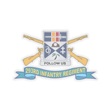 Load image into Gallery viewer, Kiss-Cut Stickers - Army - 293rd Infantry Regiment - DUI w Br - Ribbon X 300

