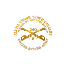 Load image into Gallery viewer, Kiss-Cut Vinyl Decals - Army - Alpha Troop, 240th Cavalry Regiment - Kentucky Mounted Rifles - US Army X 300

