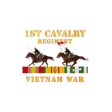 Load image into Gallery viewer, Kiss-Cut Vinyl Decals - Army - 1st Cavalry Regiment - Vietnam War wt 2 Cav Riders and VN SVC X300
