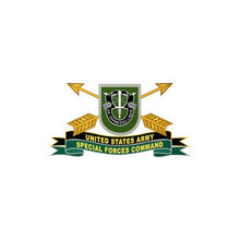 Load image into Gallery viewer, Kiss-Cut Vinyl Decals - Army - US Army Special Forces Command - Flash w Br - Ribbon X 300
