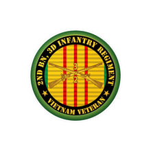 Load image into Gallery viewer, Kiss-Cut Vinyl Decals - Army - 2nd Bn 3d Infantry Regiment -  Vietnam Veteran w Inf Branch
