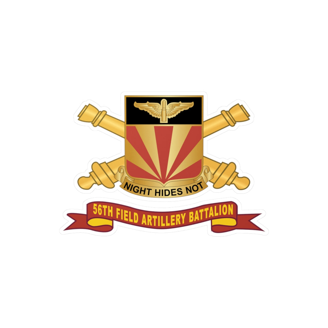 Kiss-Cut Vinyl Decals - 56th Field Artillery Battalion - DUI w Br - Ri ...