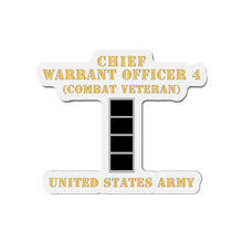 Load image into Gallery viewer, Die-Cut Magnets -SSI - Army - Chief Warrant Officer 4 - CW04 - Combat Veteran - Flat - X 300
