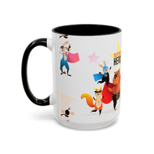 Load image into Gallery viewer, Accent Coffee Mug (11, 15oz) - Superhero Animals
