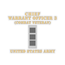 Load image into Gallery viewer, Kiss-Cut Stickers - Army - Chief Warrant Officer 3 - CW03 - Combat Veteran - Flat - X 300

