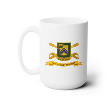 Load image into Gallery viewer, White Ceramic Mug 15oz - Army  - 16th Cavalry Regiment w Br - Ribbon
