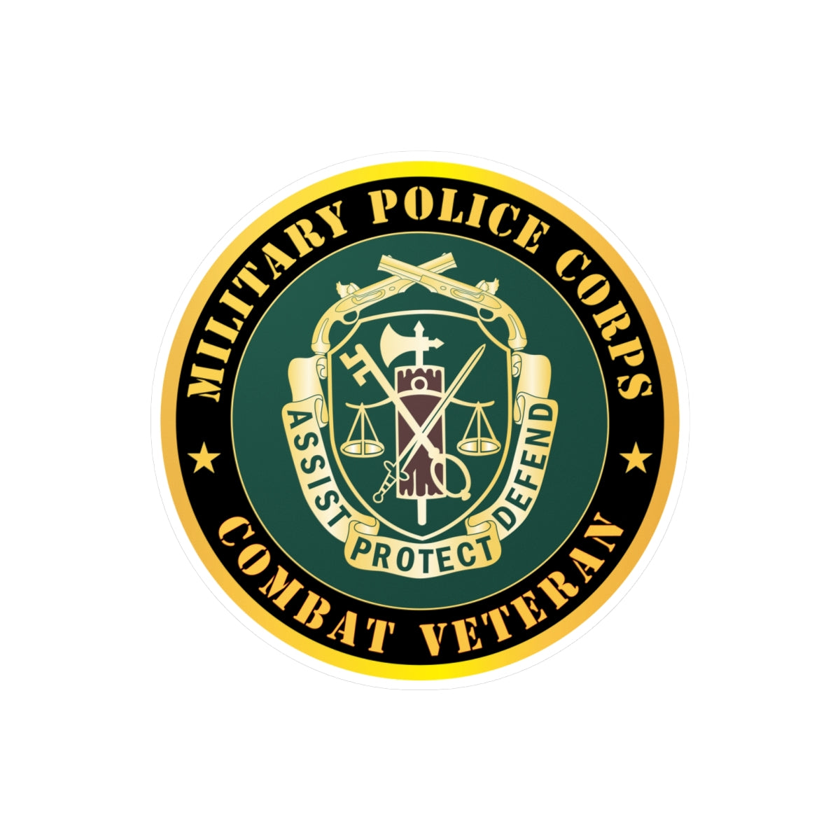Kiss-Cut Vinyl Decals - Army - Military Police Corps Regimental Crest ...