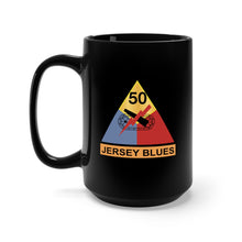 Load image into Gallery viewer, Black Mug 15oz - Army - 50th Armored Division - Jersey Blues wo Txt X 300
