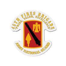 Load image into Gallery viewer, Die-Cut Magnets - Army - 45th Fires Brigade - Pride, Valor, Excellence - SSI - ARNG
