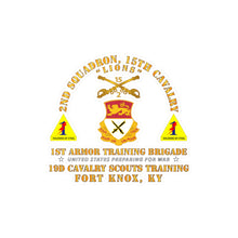 Load image into Gallery viewer, Kiss-Cut Vinyl Decals - Army -  2nd Squadron, 15th Cavalry (19D) - 1st Ar Tng Bde Ft Knox, KY
