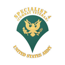 Load image into Gallery viewer, Kiss-Cut Vinyl Decals - Army - Enlisted - SPC 4 - Specialist 4  - Std - Combat Veteran X 300
