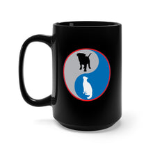 Load image into Gallery viewer, Black Mug 15oz - Ying-Yang w Dog - Cat X 300
