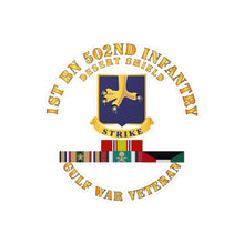 Load image into Gallery viewer, Kiss-Cut Vinyl Decals - Army - 1st Bn 502nd Infantry - Desert Shield w Svc
